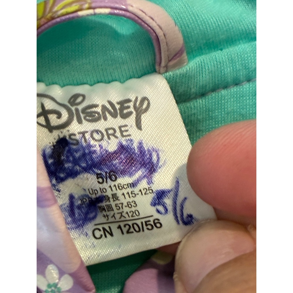 Disney Store Sofia the First Girls Purple Floral Hooded Raincoat Jacket Size 5/6 - Picture 3 of 6